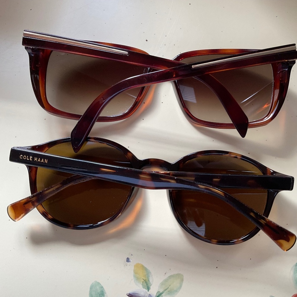 Cole Han and Fendi Womens sunglasses, brown ,used. - Picture 2 of 7